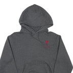 CHAMPION Mens Grey University Logo Pullover Hoodie S Cotton Blend Comfortable