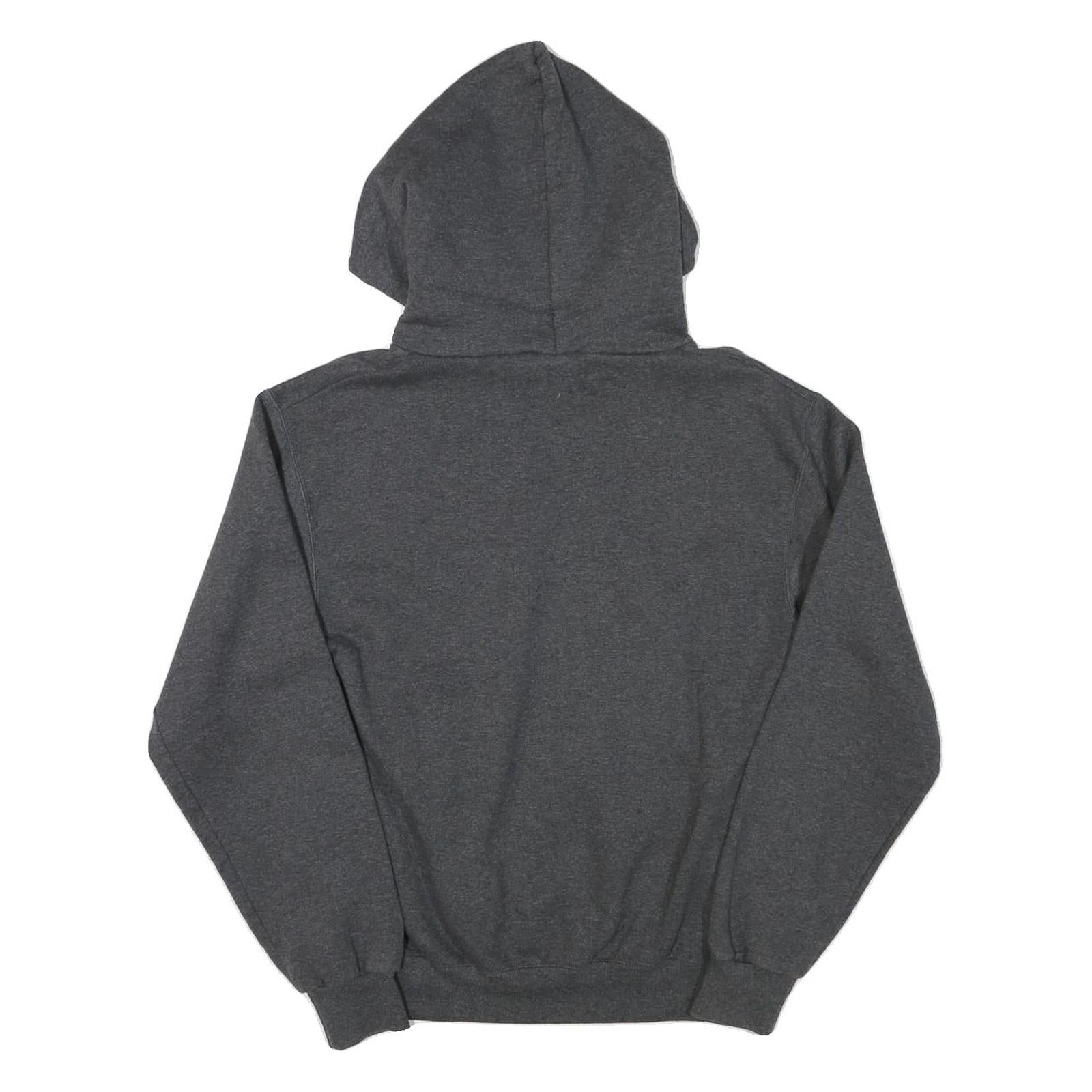 CHAMPION Mens Grey University Logo Pullover Hoodie S Cotton Blend Comfortable