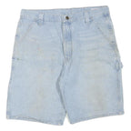 WRANGLER Mens Shorts Blue Casual M W34 Cotton Blend Carpenter Style Workwear