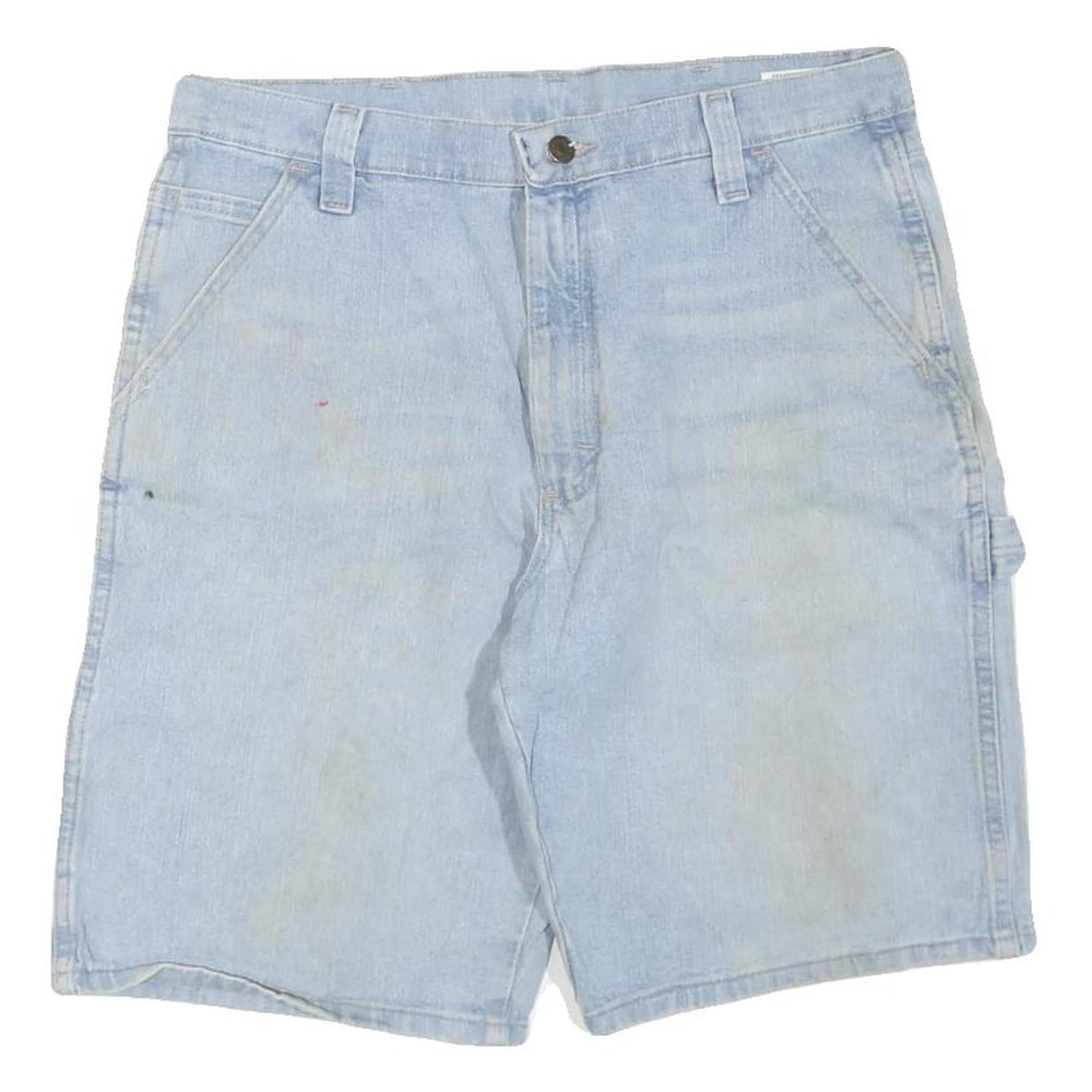 WRANGLER Mens Shorts Blue Casual M W34 Cotton Blend Carpenter Style Workwear
