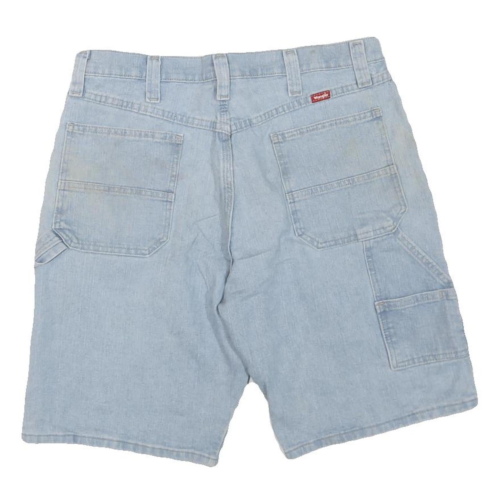 WRANGLER Mens Shorts Blue Casual M W34 Cotton Blend Carpenter Style Workwear
