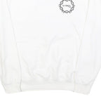 AWD Mens White Crew Neck M Travel Train Graphic Sweatshirt Cotton Blend
