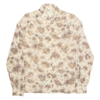 Womens Printed Shirt Brown Collared Long Sleeve Floral M