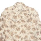 Womens Printed Shirt Brown Collared Long Sleeve Floral M