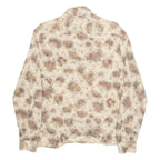 Womens Printed Shirt Brown Collared Long Sleeve Floral M