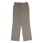 JOHANY Womens Regular Checked Trousers Beige W28 L27 Smart Casual Zip Closure