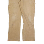 DICKIES Mens Regular Fit Beige Cotton Blend Straight Jeans W34 L30 Workwear Zip