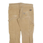 DICKIES Mens Regular Fit Beige Cotton Blend Straight Jeans W34 L30 Workwear Zip