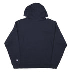 CHAMPION Mens Navy Blue Hoodie L Cotton Blend Pullover Casual Sportswear