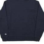 CHAMPION Mens Navy Blue Hoodie L Cotton Blend Pullover Casual Sportswear