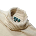 LAUREN RALPH LAUREN Girls Cream Plain Cotton Jumper Roll Neck Cable Knit L