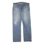 LEVI'S 501 Mens Jeans Blue Regular Straight Denim Light W38 L34 Button Cotton
