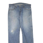 LEVI'S 501 Mens Jeans Blue Regular Straight Denim Light W38 L34 Button Cotton