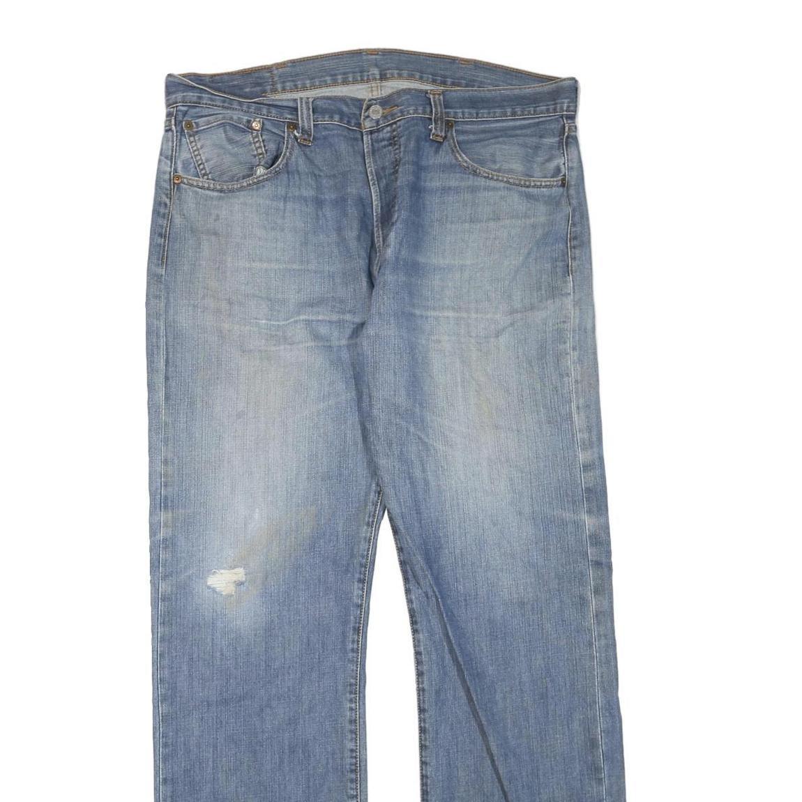 LEVI'S 501 Mens Jeans Blue Regular Straight Denim Light W38 L34 Button Cotton