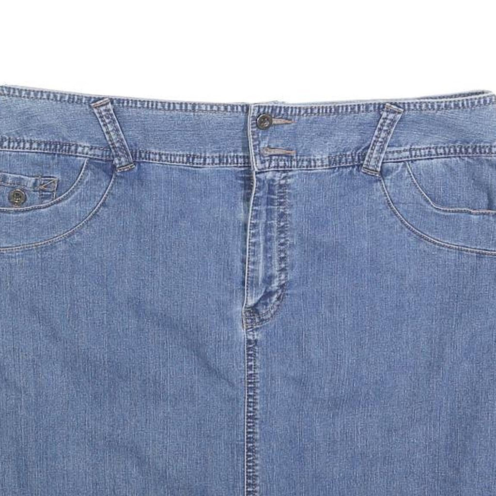 SONOMA Womens Blue Denim Mini Skirt Cotton Blend Casual L Fashion