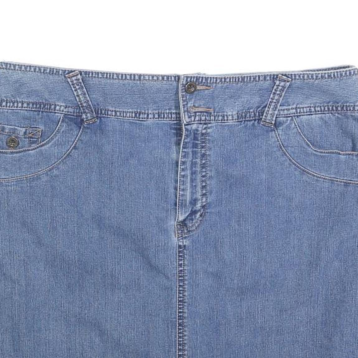 SONOMA Womens Blue Denim Mini Skirt Cotton Blend Casual L Fashion