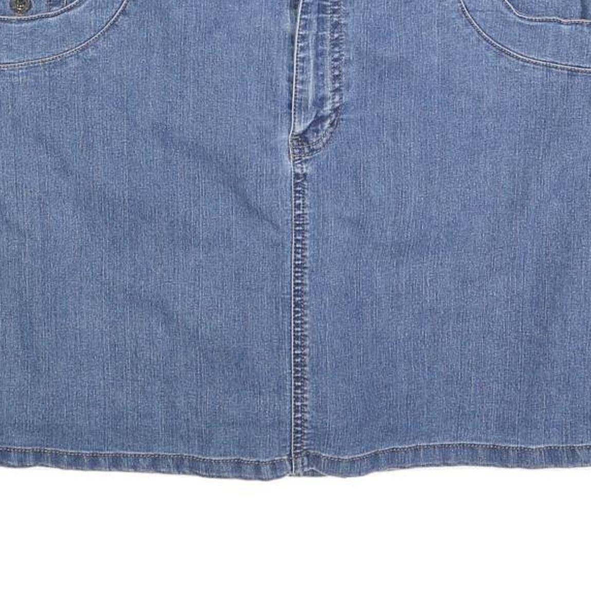 SONOMA Womens Blue Denim Mini Skirt Cotton Blend Casual L Fashion