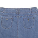 SONOMA Womens Blue Denim Mini Skirt Cotton Blend Casual L Fashion