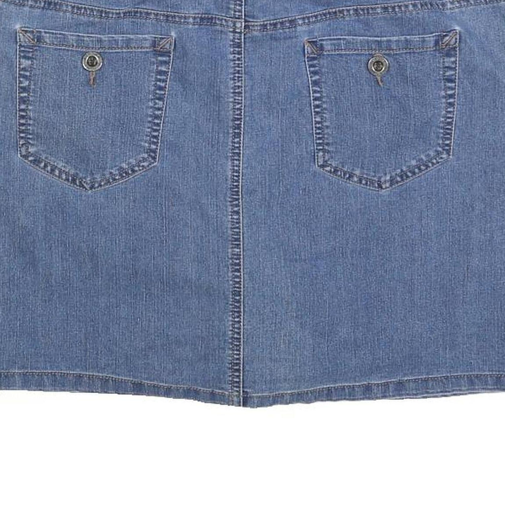 SONOMA Womens Blue Denim Mini Skirt Cotton Blend Casual L Fashion