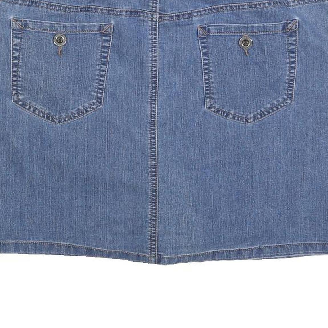 SONOMA Womens Blue Denim Mini Skirt Cotton Blend Casual L Fashion