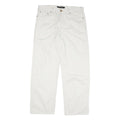 CALVIN KLEIN JEANS Mens Cotton Blend White Regular Straight Trousers W34 L31