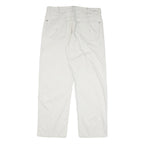 CALVIN KLEIN JEANS Mens Cotton Blend White Regular Straight Trousers W34 L31