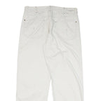 CALVIN KLEIN JEANS Mens Cotton Blend White Regular Straight Trousers W34 L31