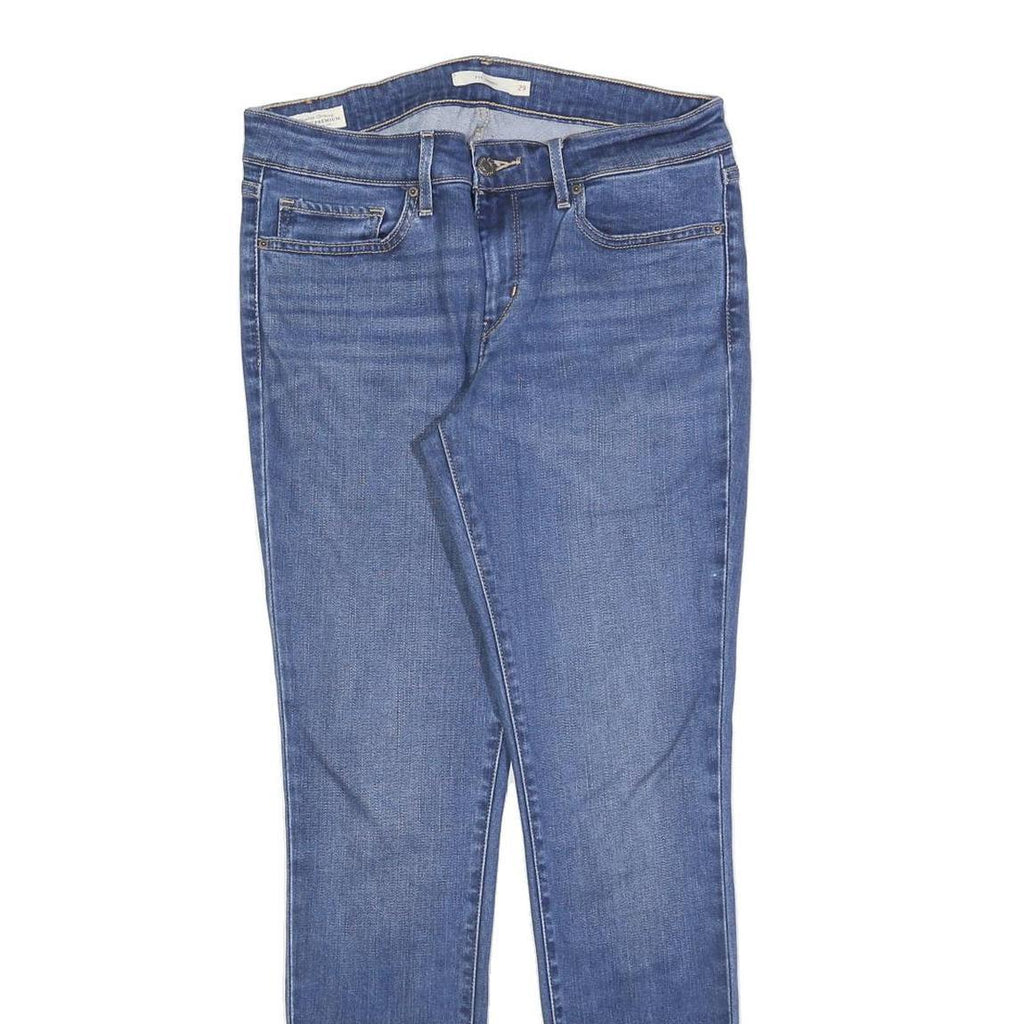 LEVI'S Womens Jeans Blue Slim Skinny Denim Light W29 L30 Zip 711 Model