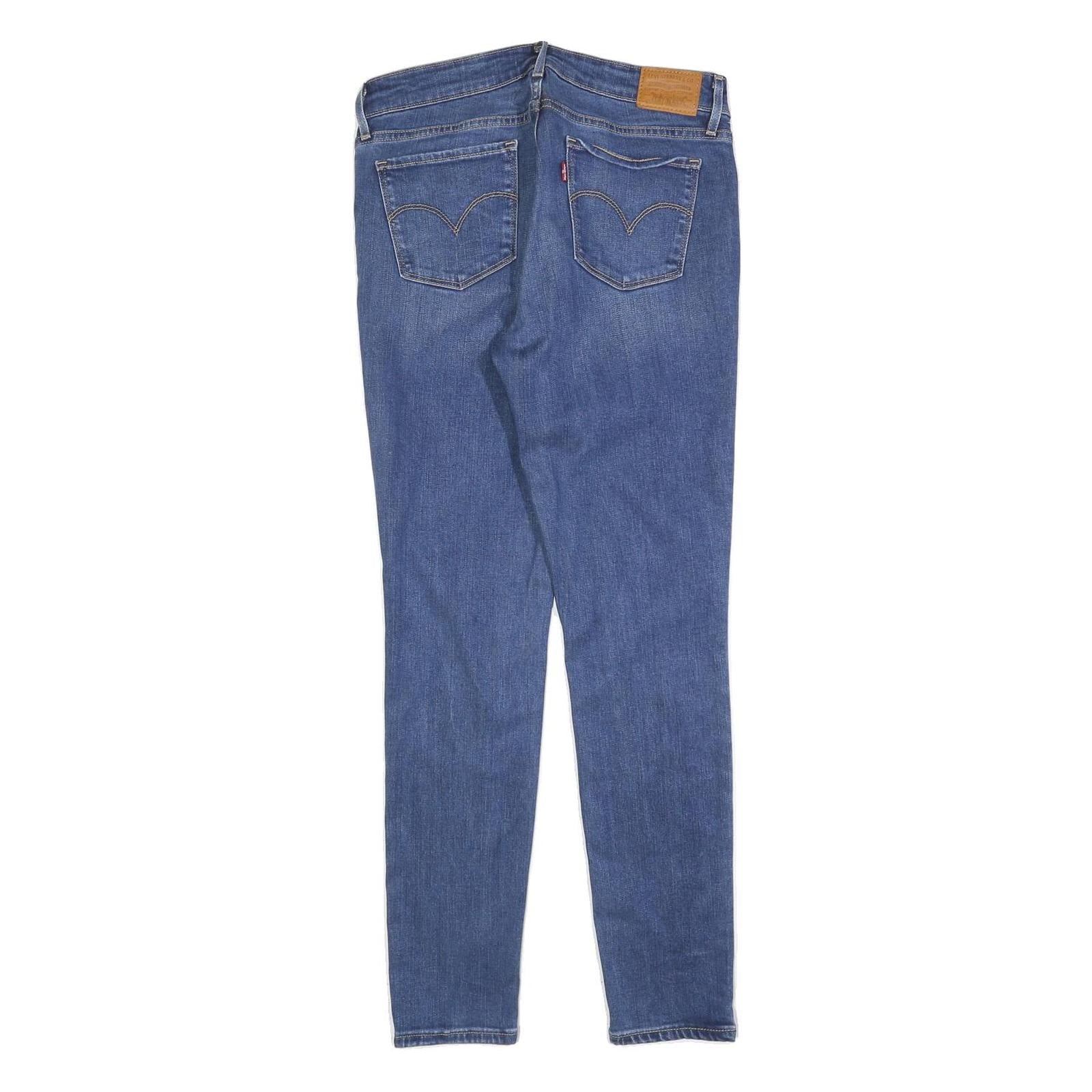 LEVI'S Womens Jeans Blue Slim Skinny Denim Light W29 L30 Zip 711 Model