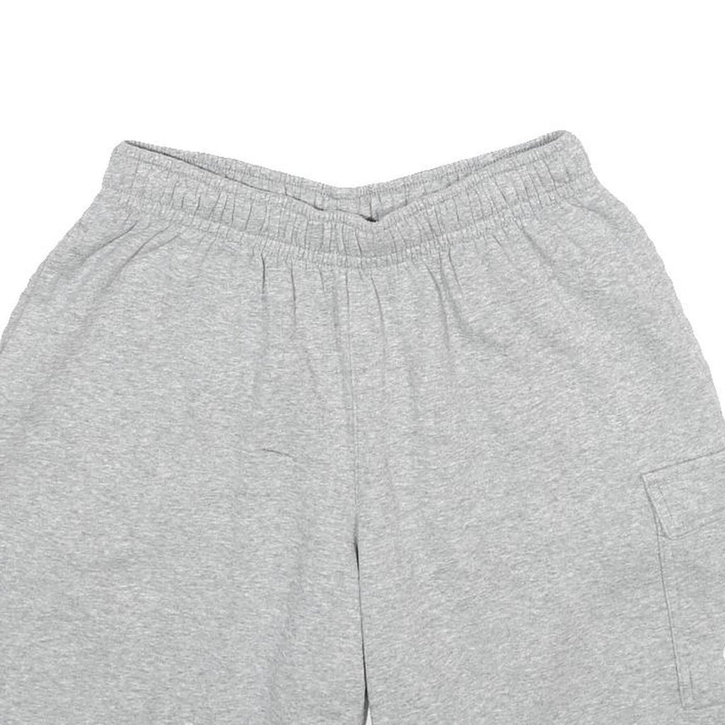 NIKE Mens Grey Casual Shorts S W28 Cotton Blend Relaxed Fit Logo Pocket