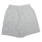 NIKE Mens Grey Casual Shorts S W28 Cotton Blend Relaxed Fit Logo Pocket