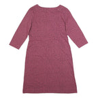 WEIRD FISH Womens Pink & Burgundy Polka Dot Day Cotton Blend Dress UK 10
