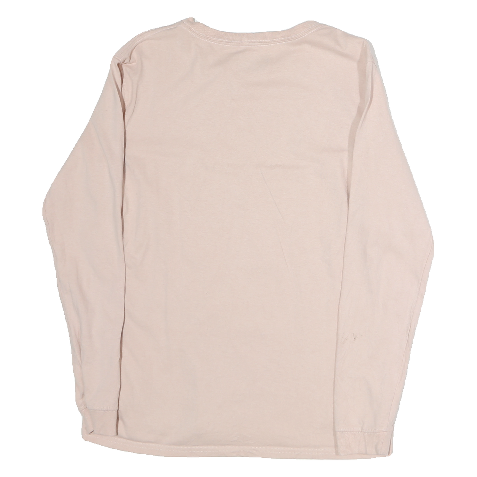 CARHARTT Womens Beige Long Sleeve T-Shirt Crew Neck Cotton S Printed Sleeve