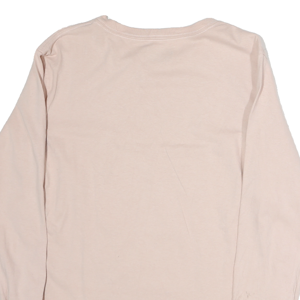 CARHARTT Womens Beige Long Sleeve T-Shirt Crew Neck Cotton S Printed Sleeve