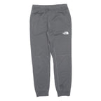 THE NORTH FACE Boys Joggers Grey L W28 L26 Logo Print Slim Tapered Fit