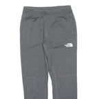 THE NORTH FACE Boys Joggers Grey L W28 L26 Logo Print Slim Tapered Fit