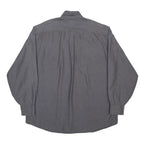 TOMMY HILFIGER Mens Grey Button Down Shirt XL Cotton Blend Casual Classic