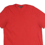 MICHAEL KORS Mens Red Cotton T-Shirt XL Short Sleeve Crew Neck Plain Classic Fit