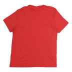 MICHAEL KORS Mens Red Cotton T-Shirt XL Short Sleeve Crew Neck Plain Classic Fit