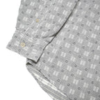 MARLBORO Mens Grey Patterned Cotton Blend Shirt L Casual Long Sleeve Button