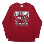 TRI LAKE SPORTSWEAR Mens Red Alabama Football Champions Long Sleeve Crew Neck
