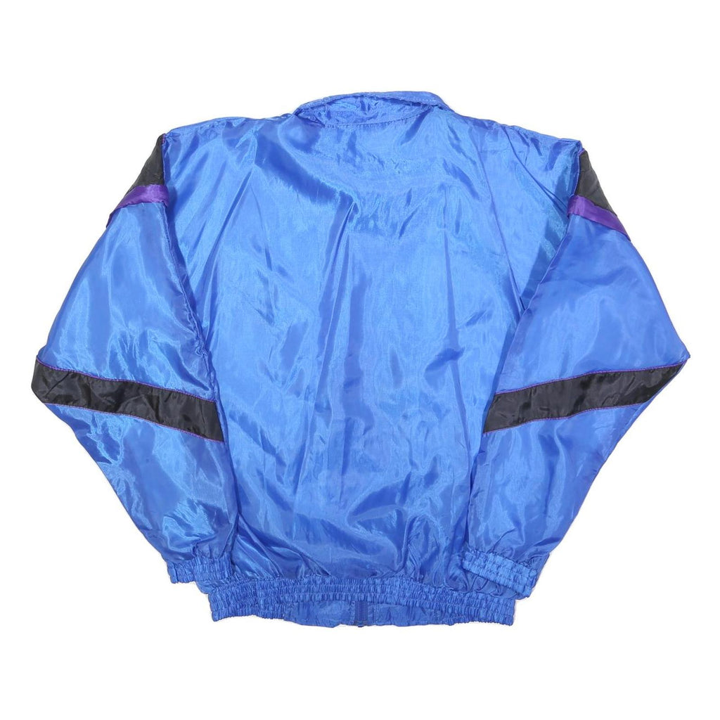 MARATHON KING Mens Blue & Black Retro Sports Jacket XL Polyester Blend Zip