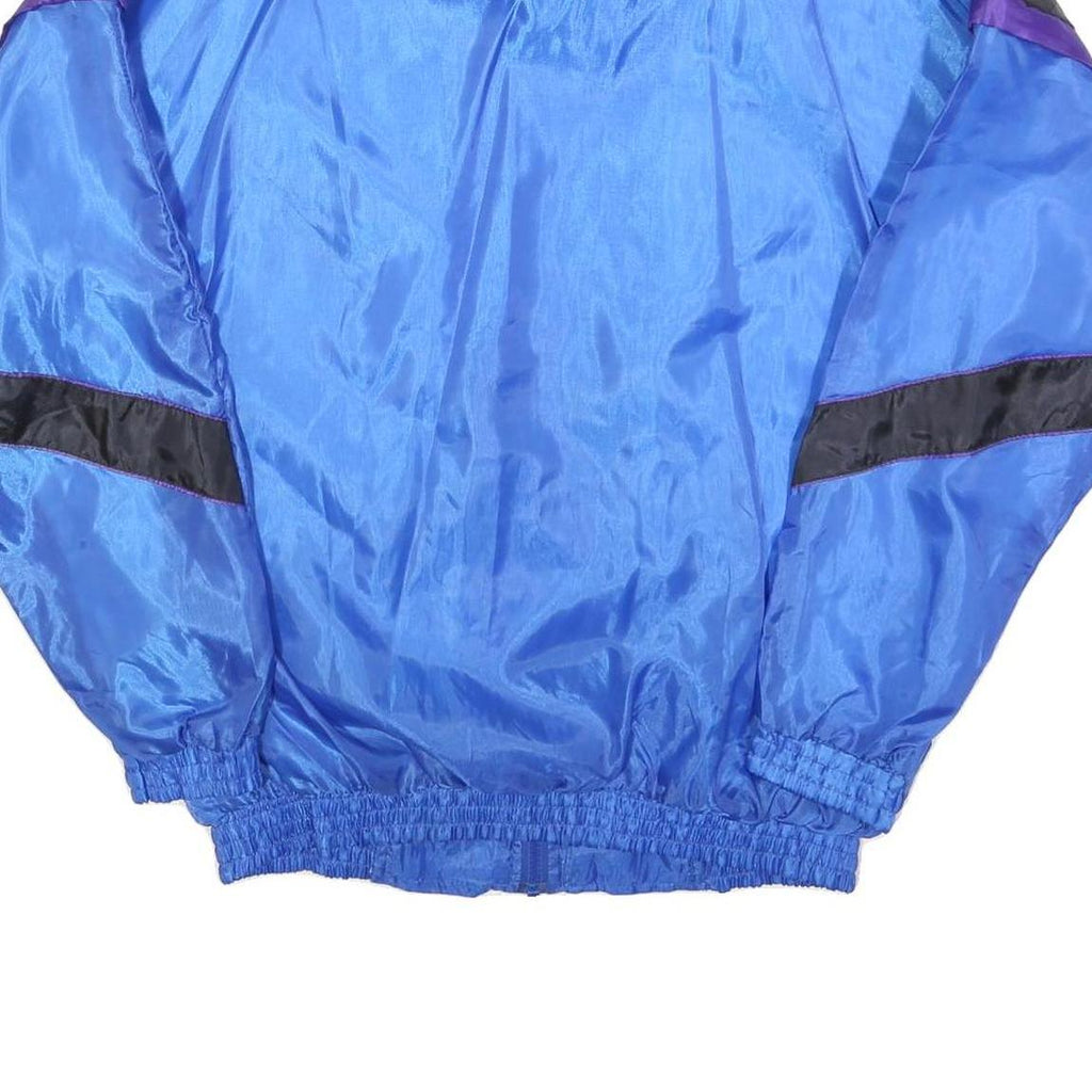 MARATHON KING Mens Blue & Black Retro Sports Jacket XL Polyester Blend Zip