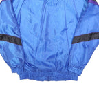 MARATHON KING Mens Blue & Black Retro Sports Jacket XL Polyester Blend Zip