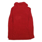 CALVIN KLEIN Womens Red Plain Pullover Roll Neck Chunky Knit S Acrylic Jumper