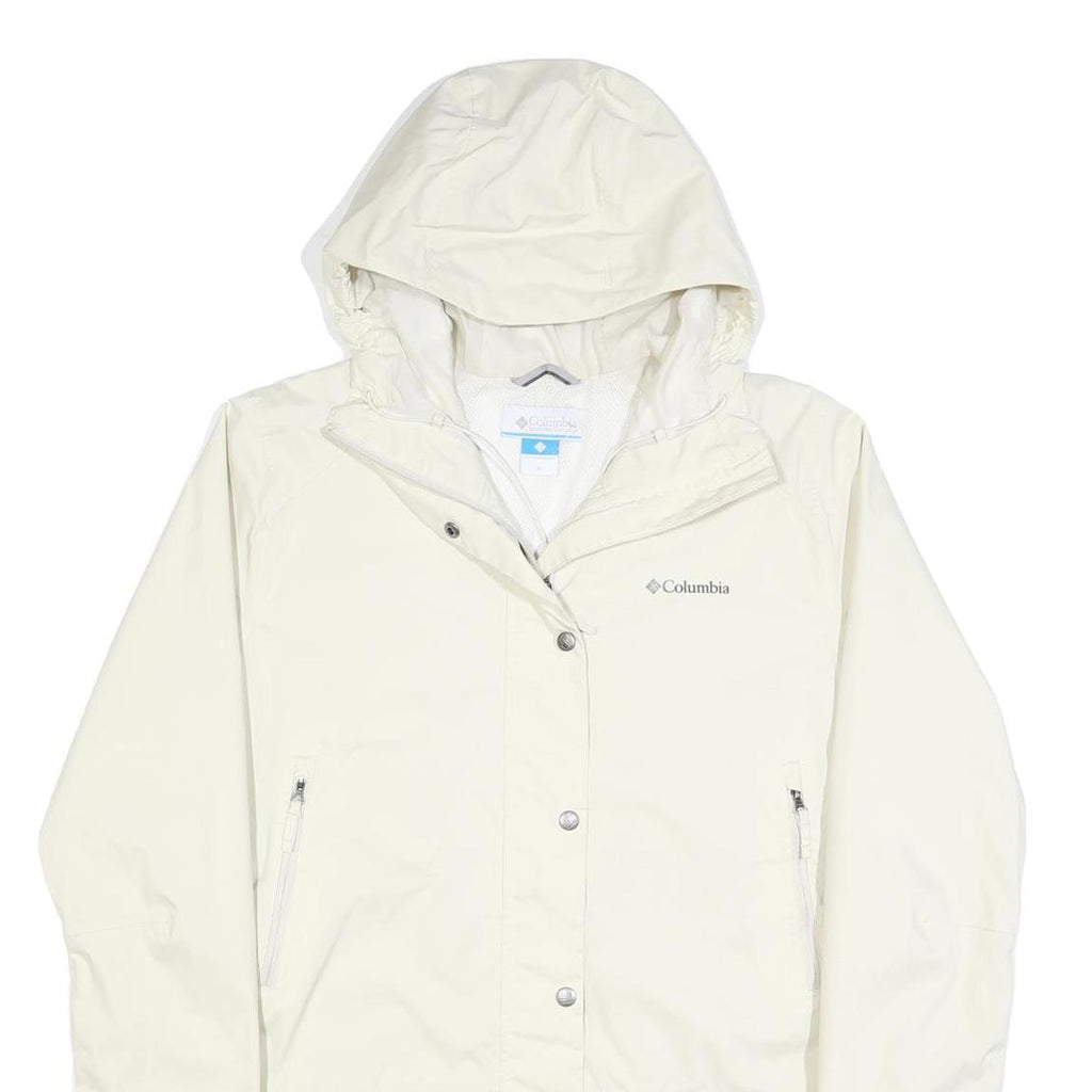 COLUMBIA Womens Cream Zip Hoodie Jacket XL Polyester Blend Plain Outdoor