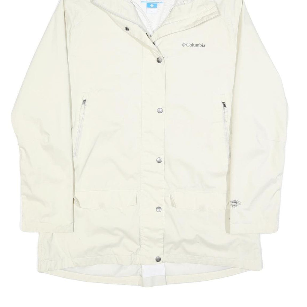 COLUMBIA Womens Cream Zip Hoodie Jacket XL Polyester Blend Plain Outdoor