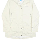 COLUMBIA Womens Cream Zip Hoodie Jacket XL Polyester Blend Plain Outdoor