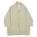DONAIRE Womens Overcoat Coat Beige Velvet Viscose 90s UK 14