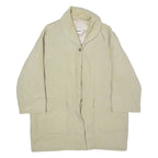 DONAIRE Womens Overcoat Coat Beige Velvet Viscose 90s UK 14